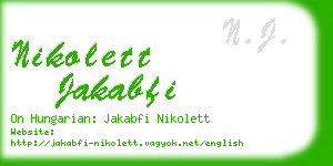 nikolett jakabfi business card